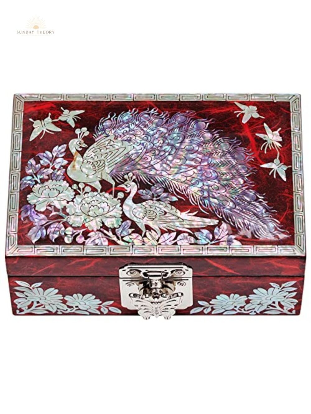 Handmade Korean Mother of Pearl Jewelry Box with Mirror